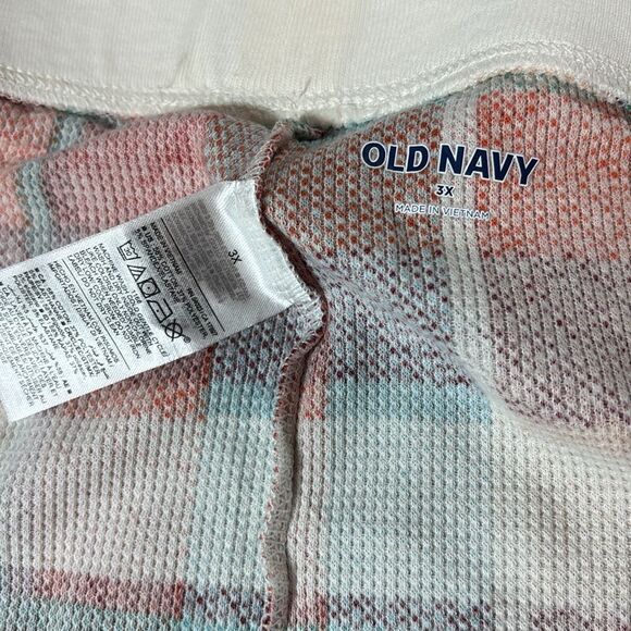Old navy women’s plaid textured Christmas holiday winter pajama pants 3x new - Picture 3 of 4